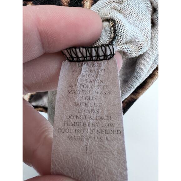 Y2K Leopard Animal Print 90s Large Top Faux Wrap Fitted V-neck Grunge Goth USA - Picture 6 of 9